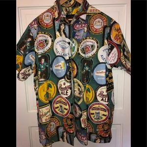 Vintage Beer Logo Button Up